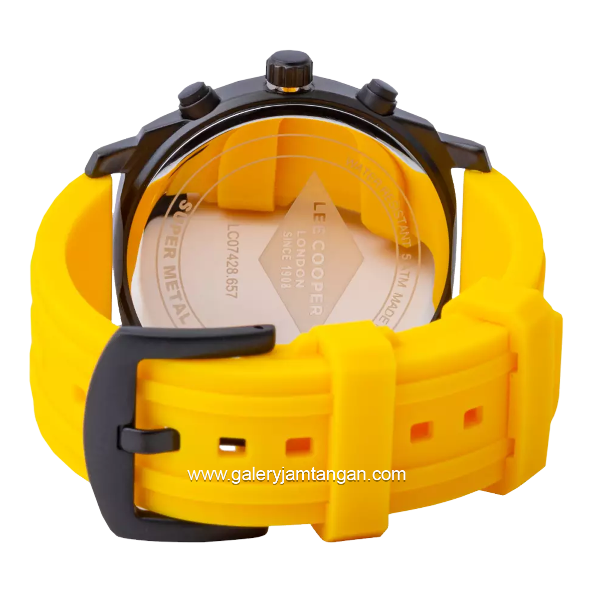 LEE COOPER LC07428.657 Yellow Black Rubber Strap