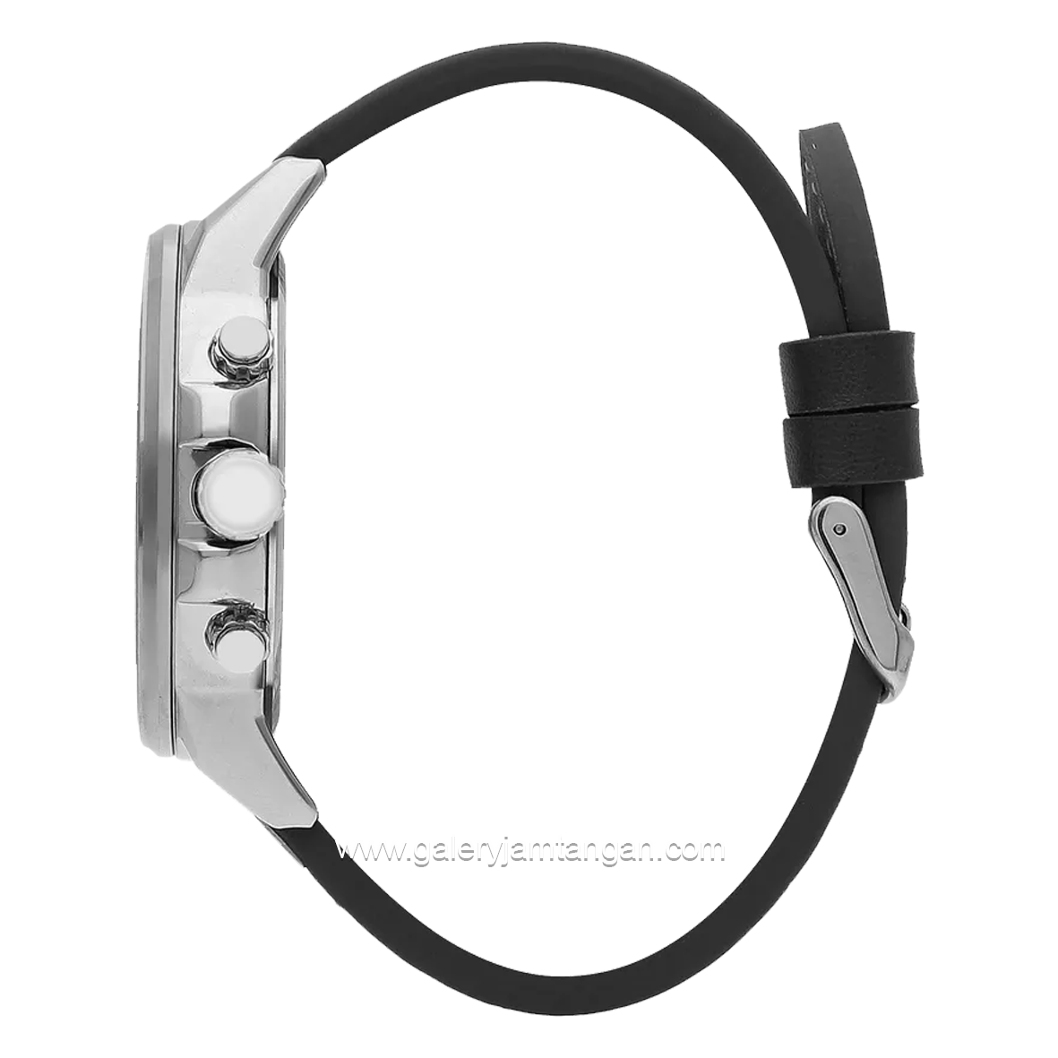 LEE COOPER LC07614.351 Black Silver Leather Strap