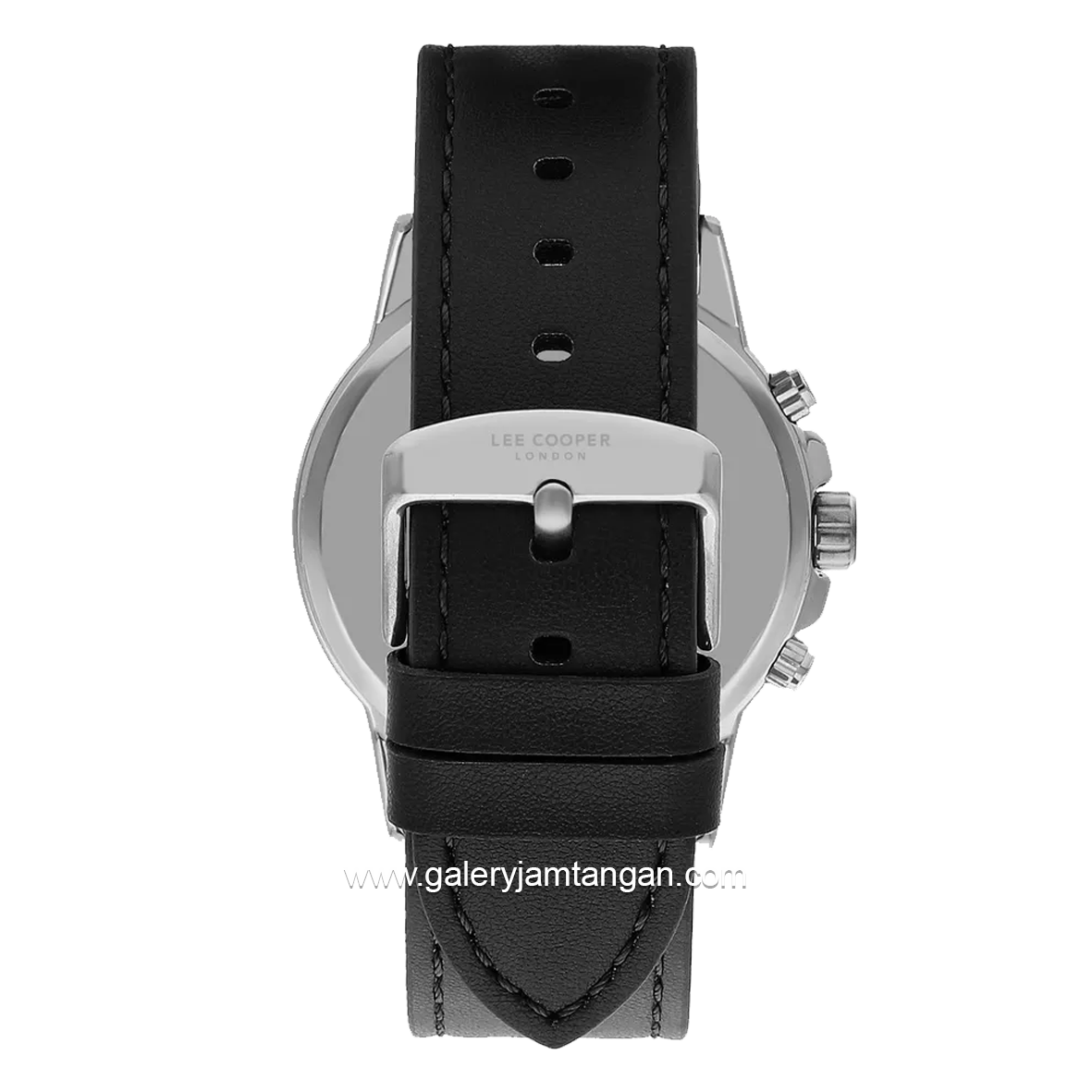 LEE COOPER LC07614.351 Black Silver Leather Strap