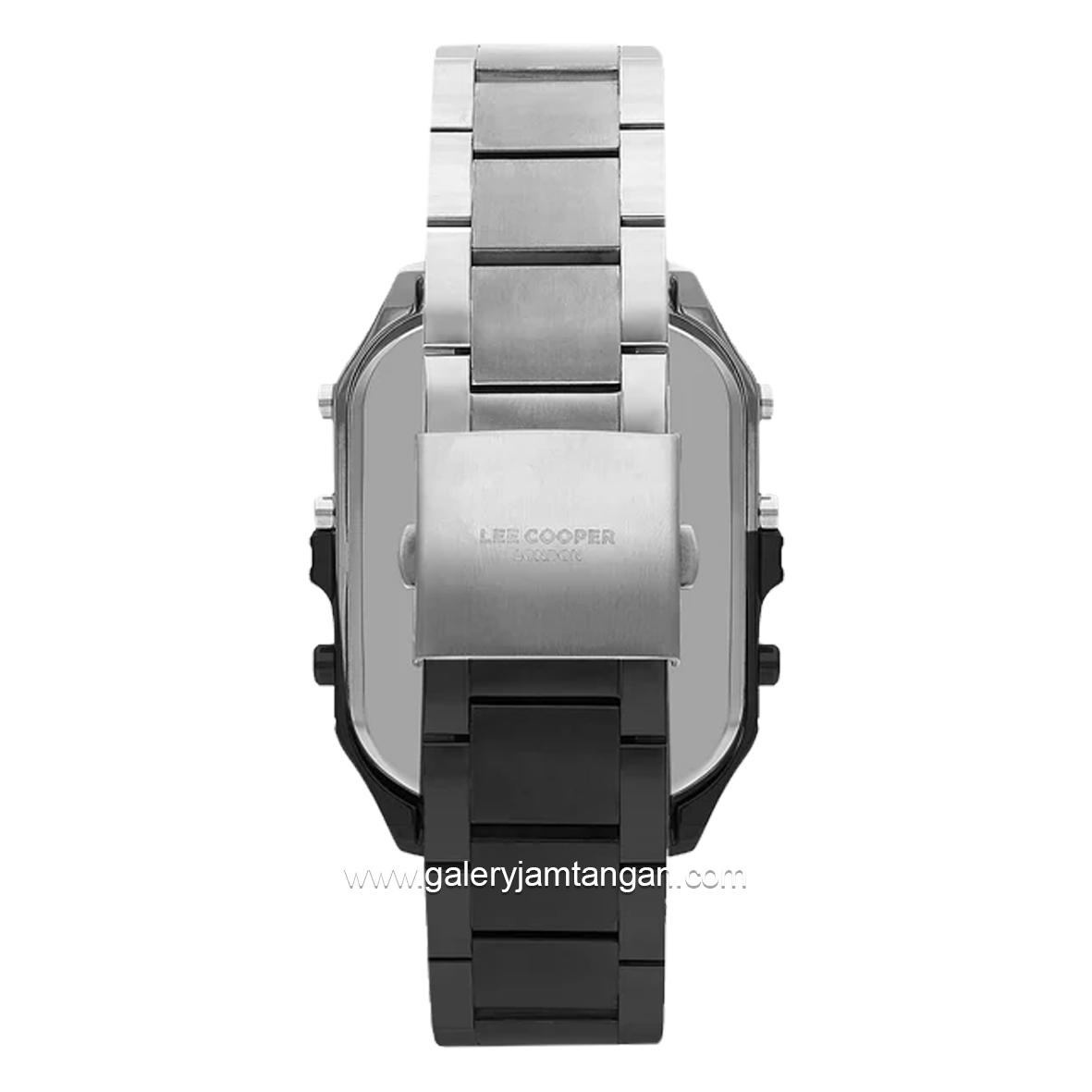 LEE COOPER LC07638.360 Ana-Digi Silver Black Stainless Steel