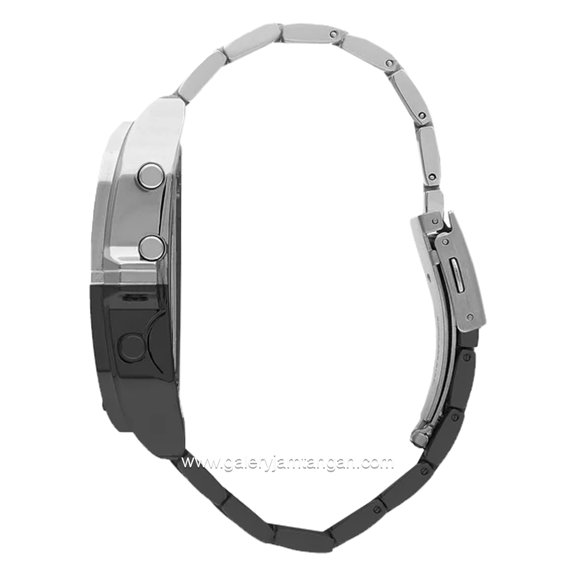 LEE COOPER LC07638.360 Ana-Digi Silver Black Stainless Steel