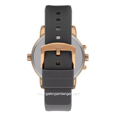 LEE COOPER LC07650.456 Dual Time Grey Rosegold Leather Strap