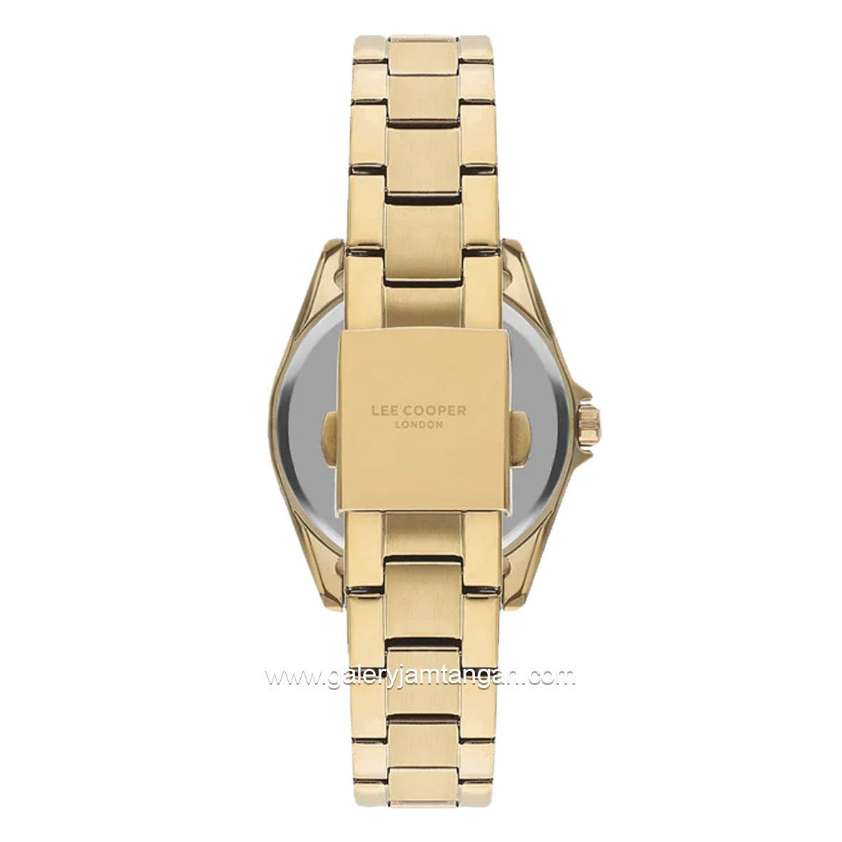 LEE COOPER LC07685.130 Multifunction Gold Dial White Stainless