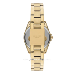 LEE COOPER LC07685.130 Multifunction Gold Dial White Stainless