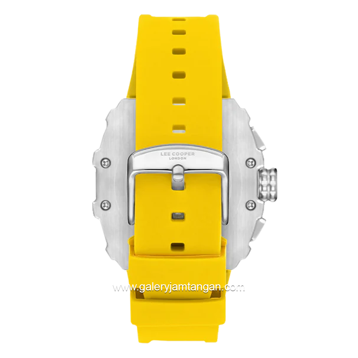 LEE COOPER LC07810.357 Multifunction Yellow Silver Rubber Strap