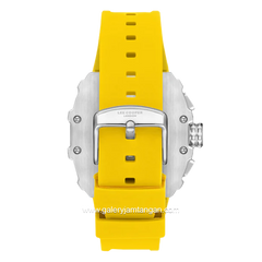 LEE COOPER LC07810.357 Multifunction Yellow Silver Rubber Strap