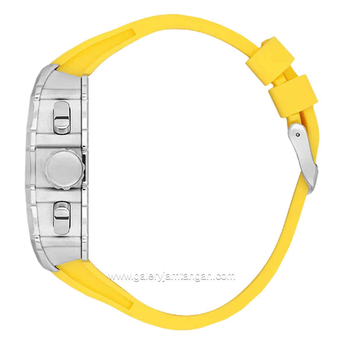 LEE COOPER LC07810.357 Multifunction Yellow Silver Rubber Strap