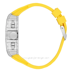 LEE COOPER LC07810.357 Multifunction Yellow Silver Rubber Strap