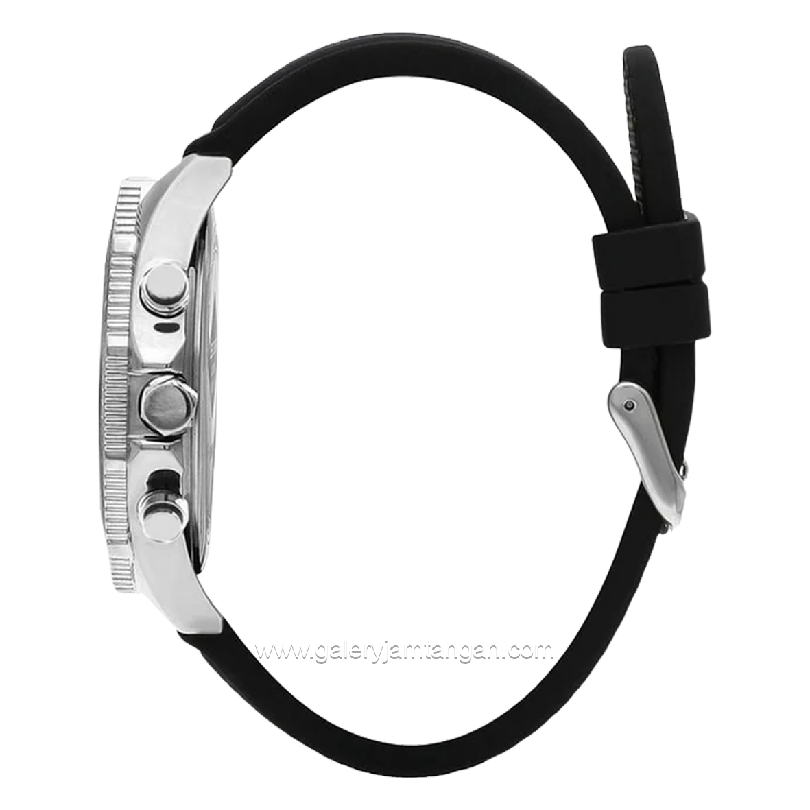LEE COOPER LC07848.351 Chronograph Black Silver Rubber Strap
