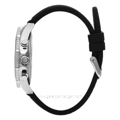 LEE COOPER LC07848.351 Chronograph Black Silver Rubber Strap