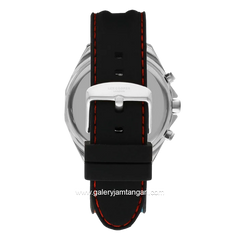 LEE COOPER LC07848.351 Chronograph Black Silver Rubber Strap
