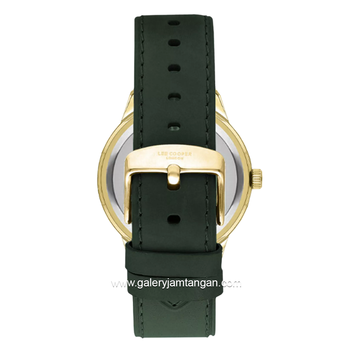 LEE COOPER LC07932.177 Green Gold Leather Strap