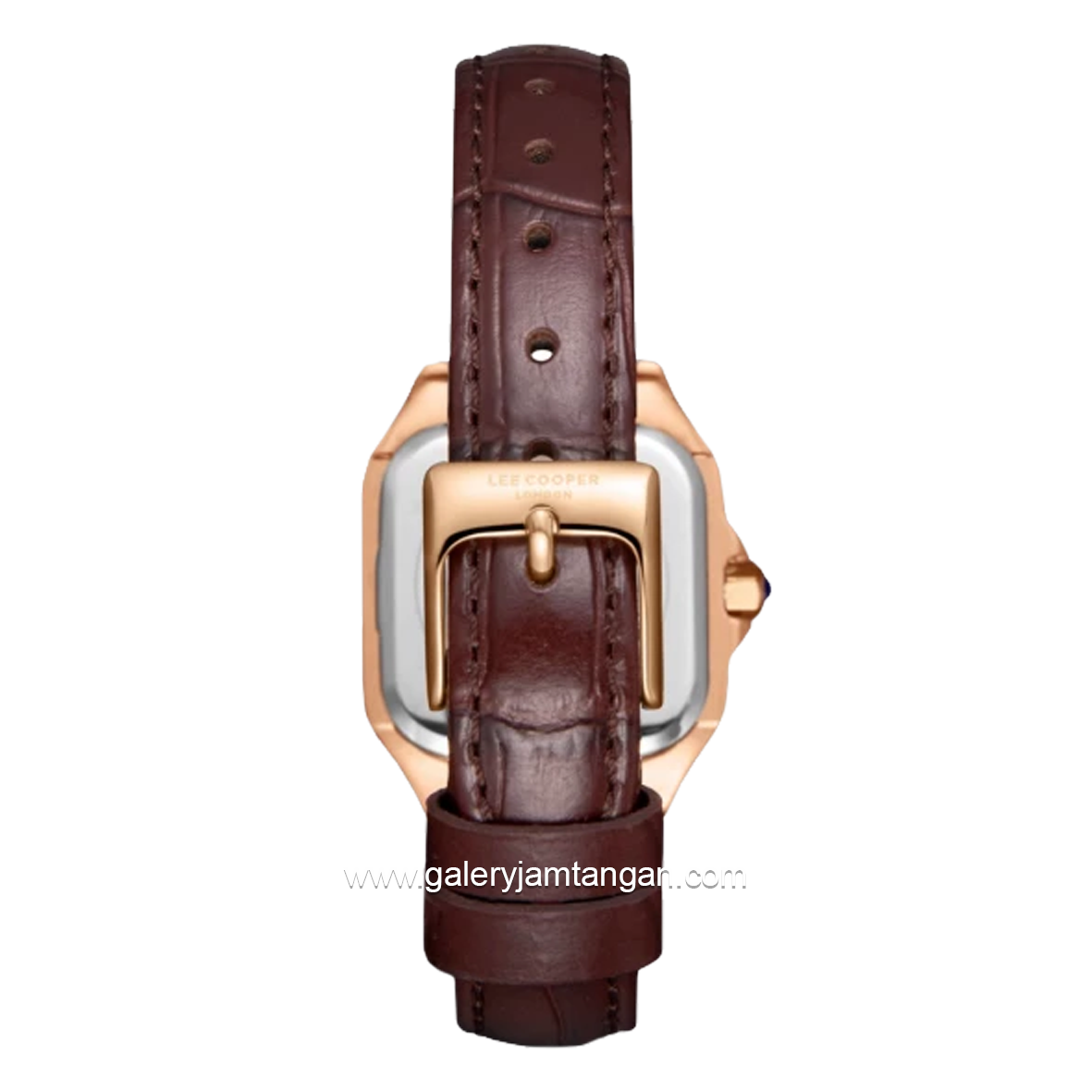LEE COOPER LC08191.431 Women's Watches Brown Dial White Leather Strap