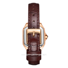 LEE COOPER LC08191.431 Women's Watches Brown Dial White Leather Strap