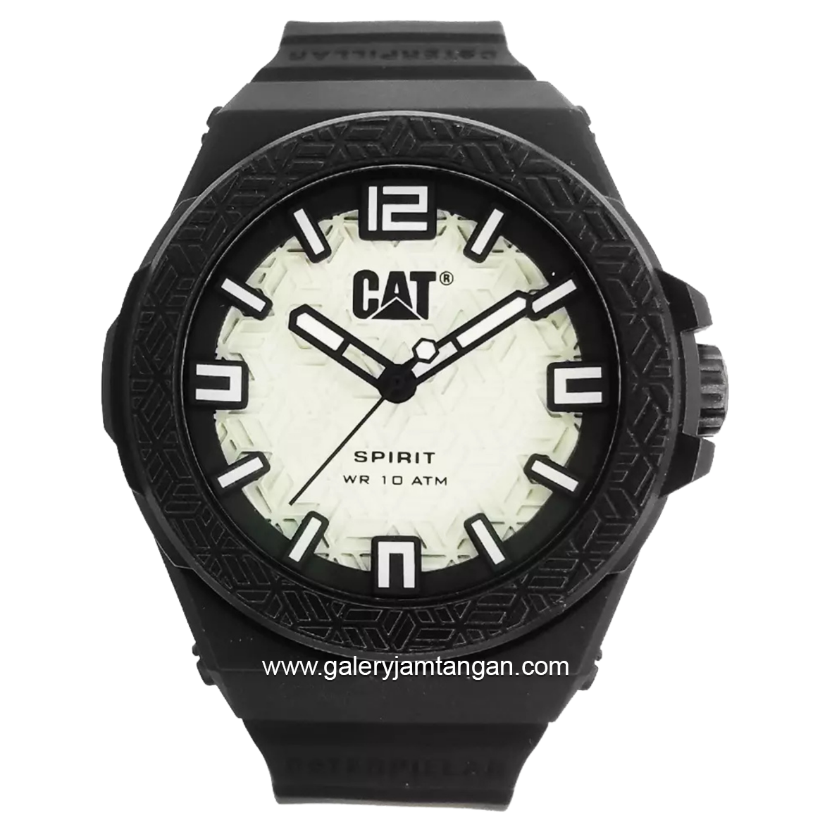 CATERPILLAR LO.111.21.211 Black Dial White Rubber Strap