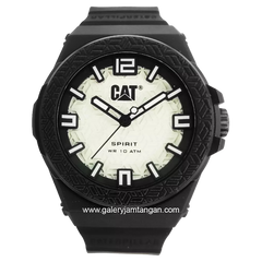 CATERPILLAR LO.111.21.211 Black Dial White Rubber Strap