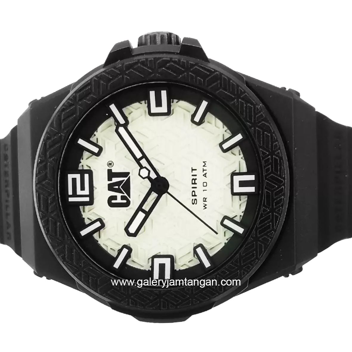 CATERPILLAR LO.111.21.211 Black Dial White Rubber Strap