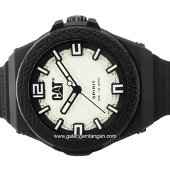 CATERPILLAR LO.111.21.211 Black Dial White Rubber Strap