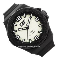 CATERPILLAR LO.111.21.211 Black Dial White Rubber Strap