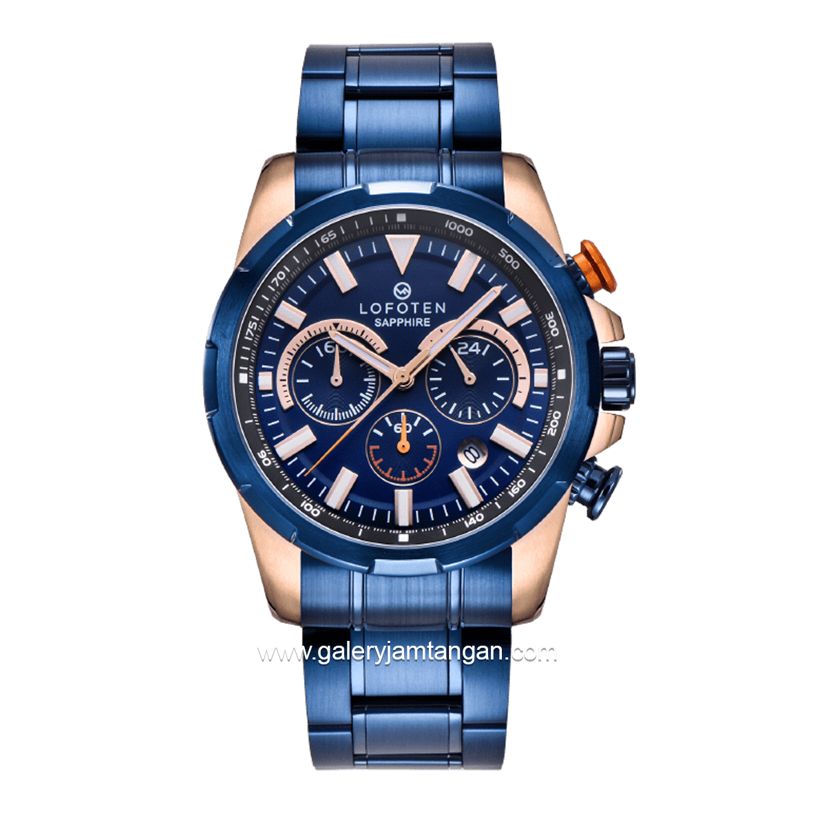LOFOTEN F-6510MC Sapphire Glass Blue Rosegold Stainless Steel