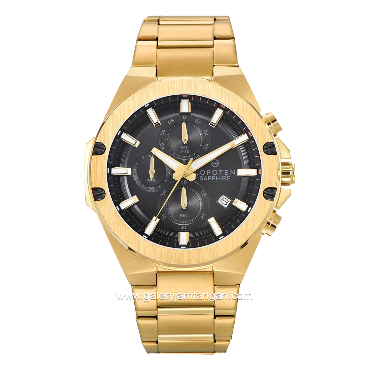 LOFOTEN F-6526MC Gold Dial Black Stainless Steel