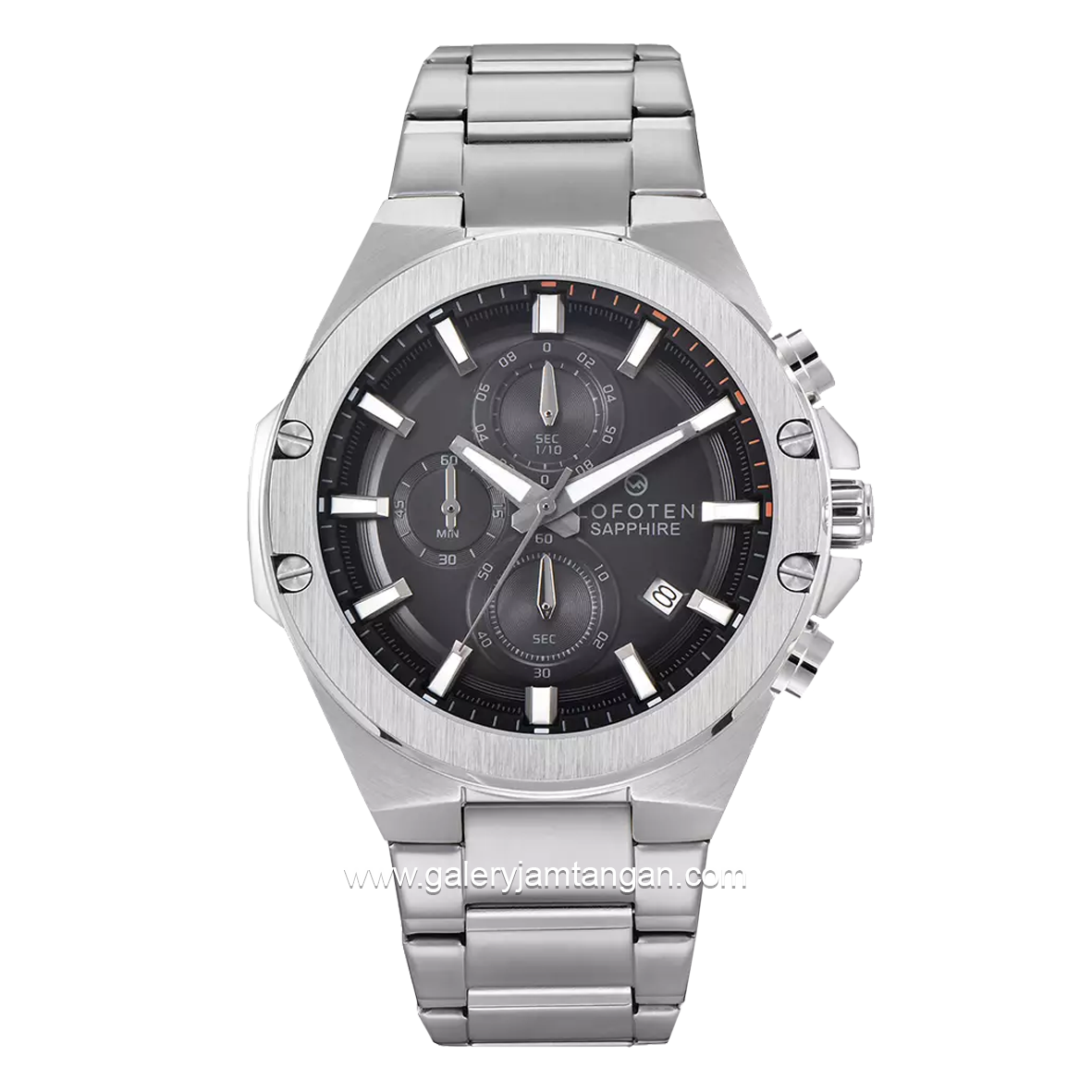 LOFOTEN F-6526MC Silver Dial Black Stainless Steel