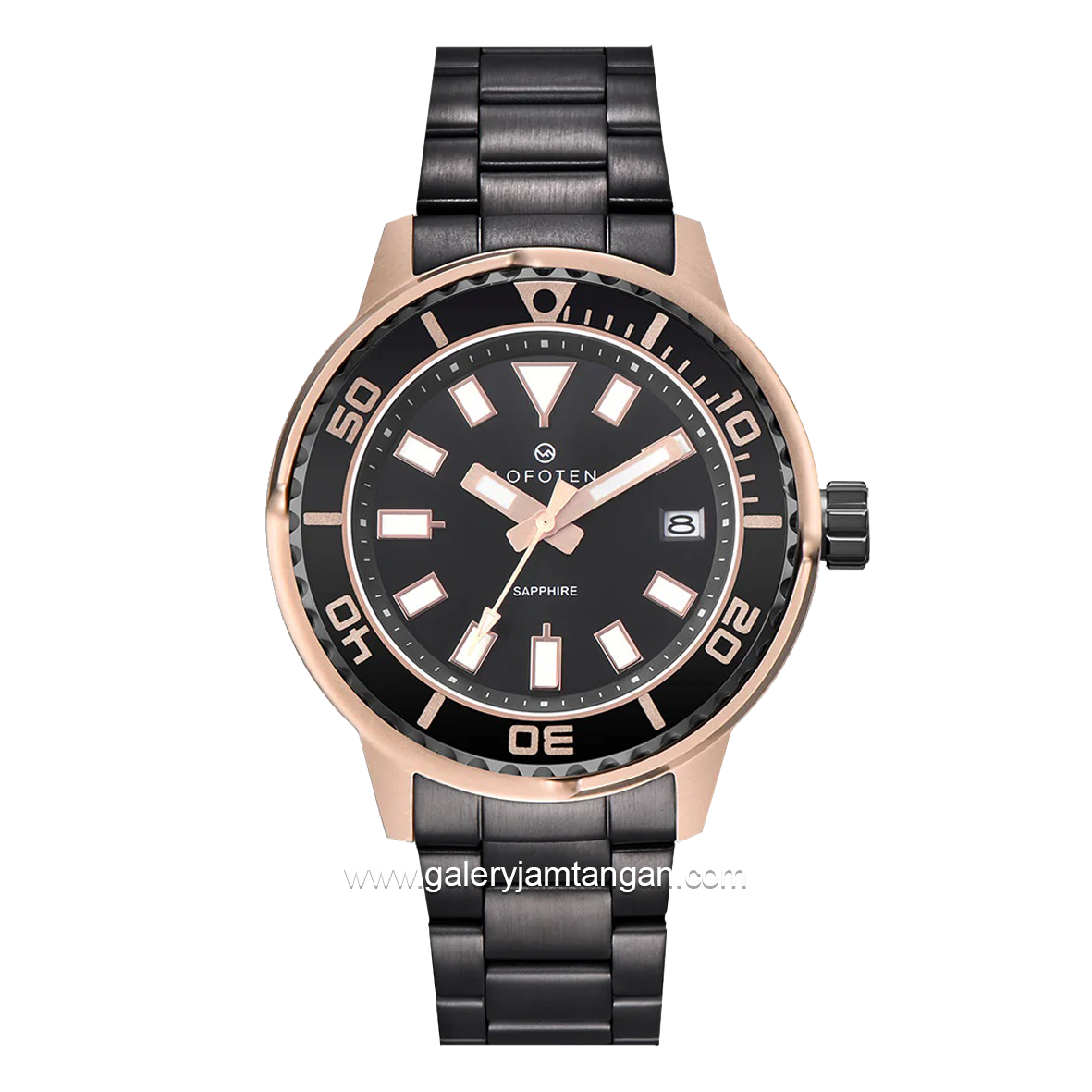 LOFOTEN F-6528M Black Rosegold Stainless Steel
