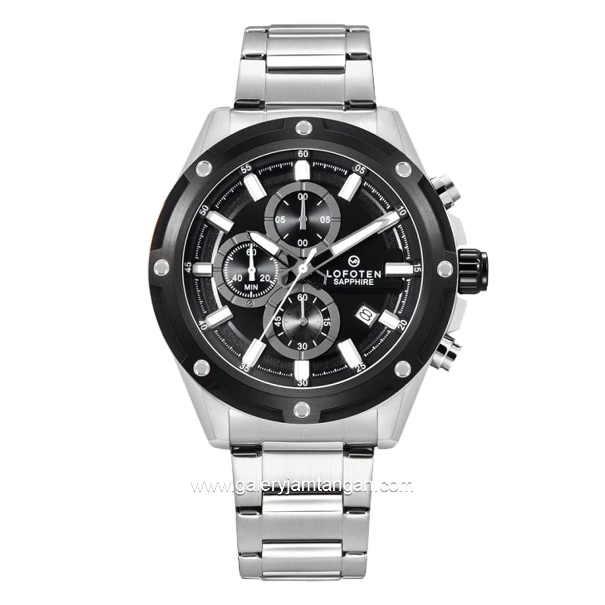 LOFOTEN F-6532MC Silver Dial Black Stainless Steel