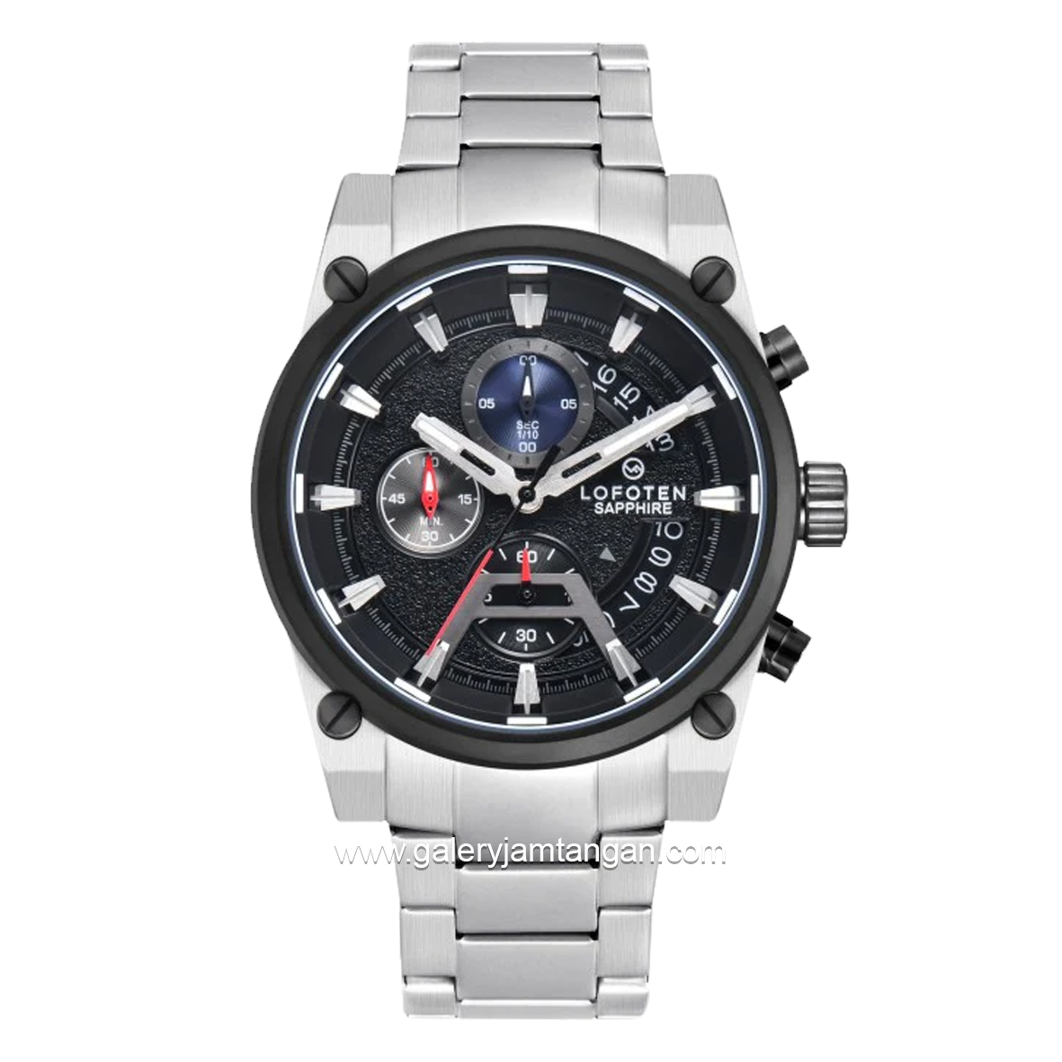 LOFOTEN F-6537MC Silver Dial Black Stainless Steel