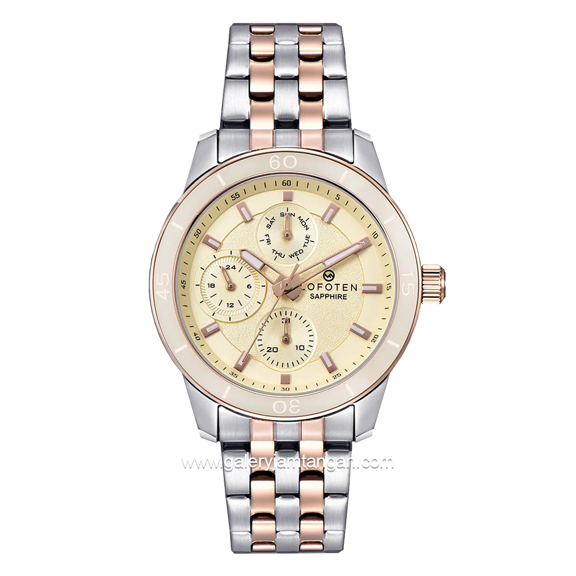 LOFOTEN F-2310L Silver Rosegold Multifunction Stainless Steel