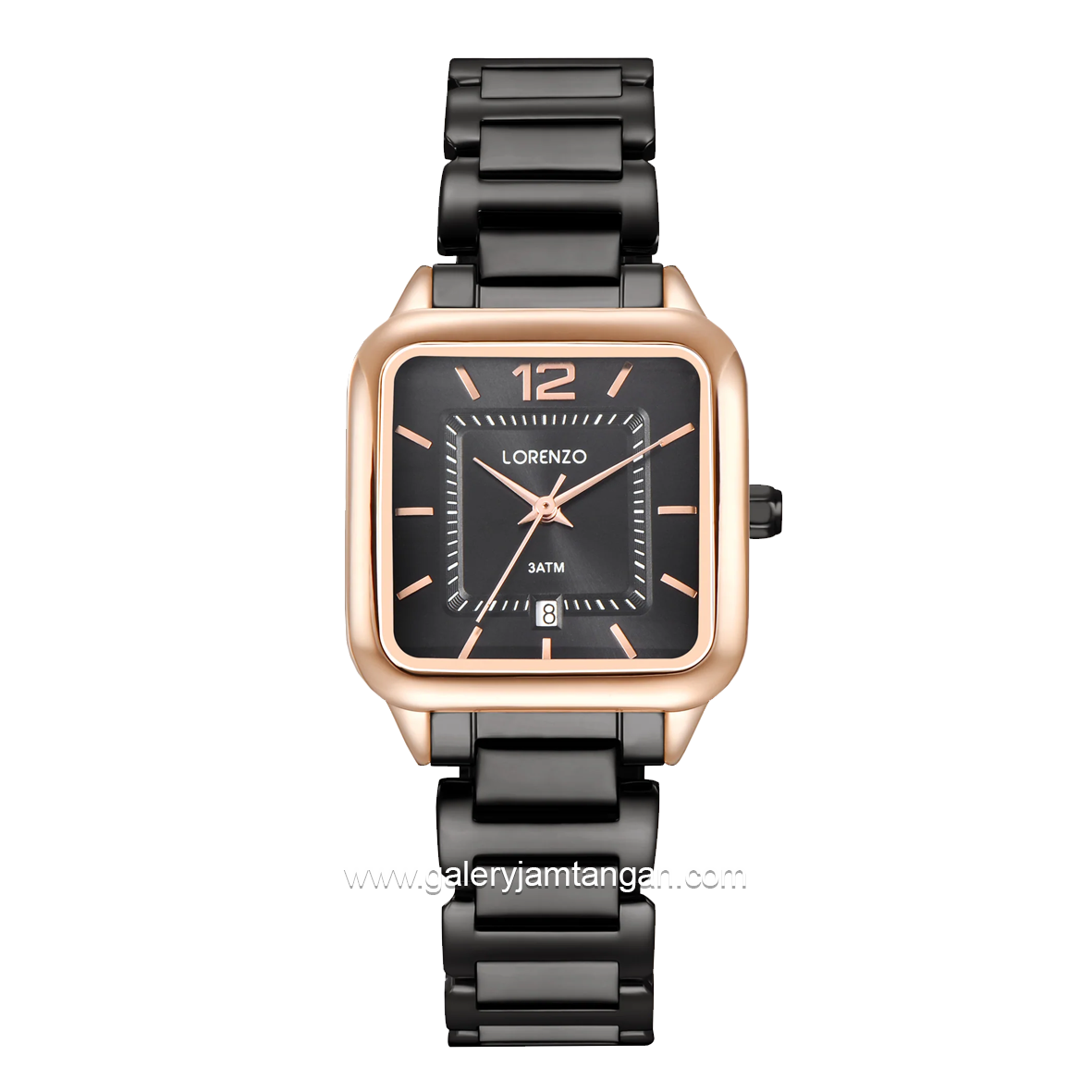 LORENZO R 7101 L Black Rosegold Stainless Steel