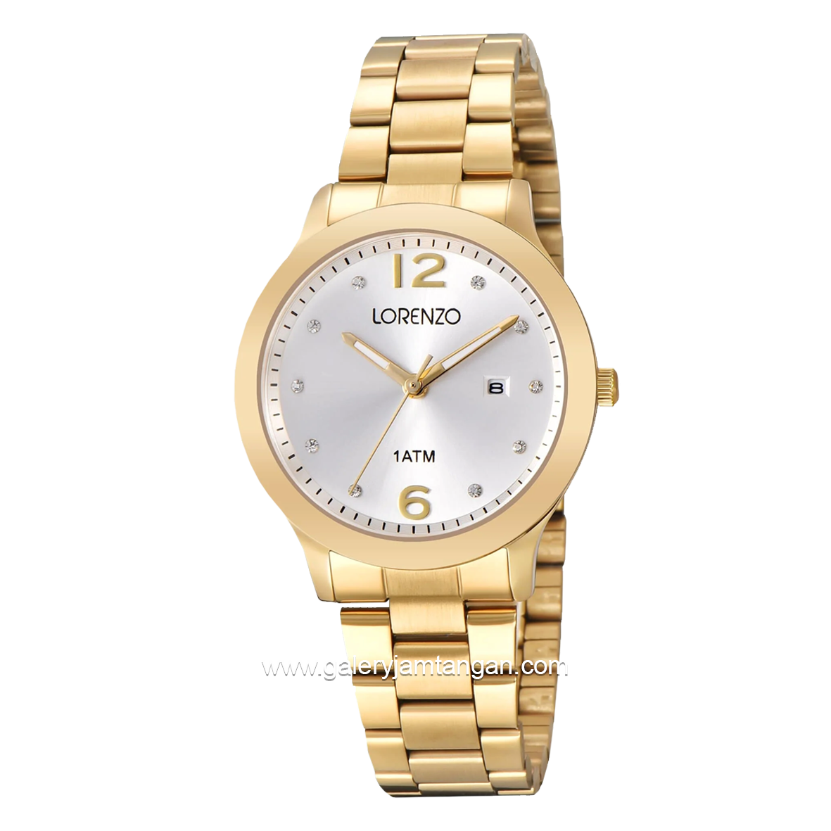 LORENZO R 7122 L Women's Watches Gold Dial White Stainless Steel
