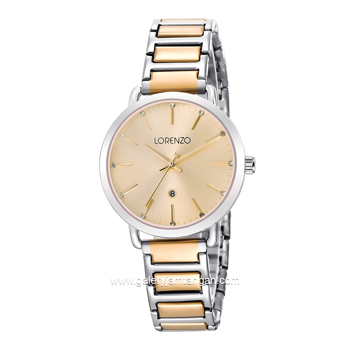 LORENZO R 7126 L Silver Gold Stainless Steel