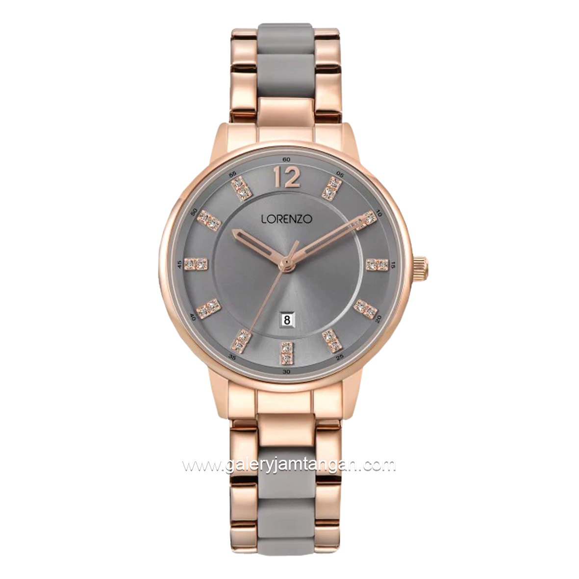 LORENZO R-7130L Rosegold Grey Stainless Steel