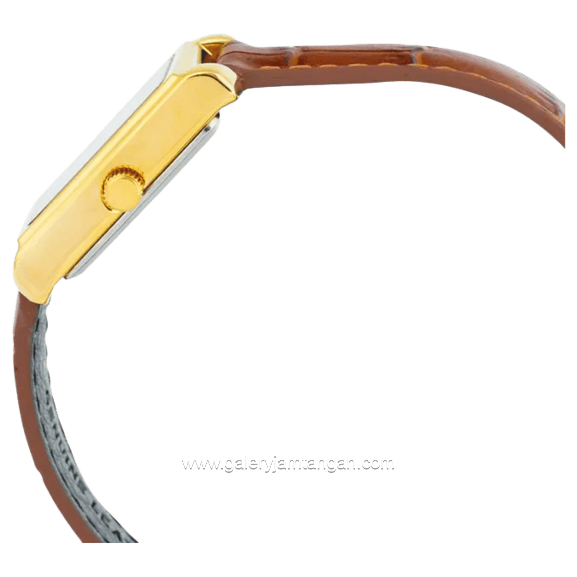 CASIO LTP-1234GLL-7ADF Brown Gold Dial Silver Leather Srap
