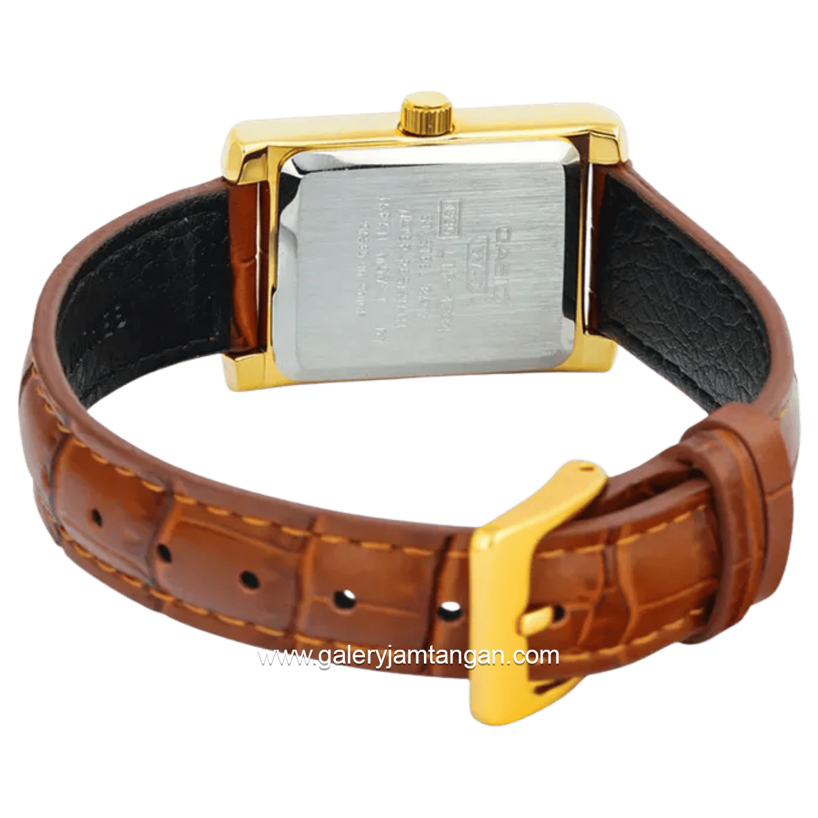CASIO LTP-1234GLL-7ADF Brown Gold Dial Silver Leather Srap