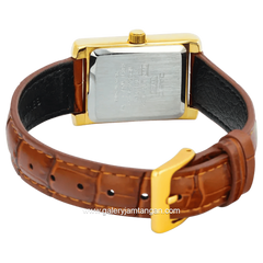CASIO LTP-1234GLL-7ADF Brown Gold Dial Silver Leather Srap