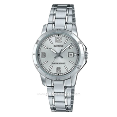 Casio General LTP-V004D-7B2UDF Silver Dial White Stainless Steel