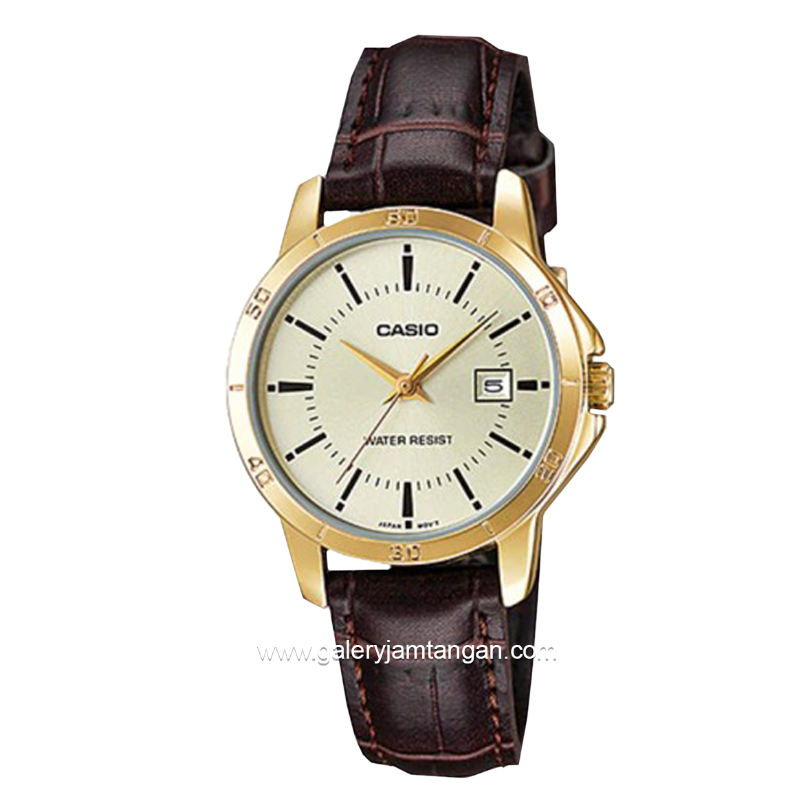 Casio General LTP-V004GL-9AUDF Brown Gold Leather Strap