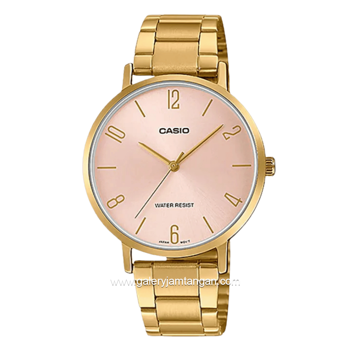 CASIO LTP-VT01G-4BUDF Gold Dial Pink Stainless Steel