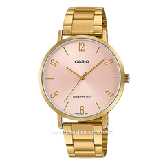 CASIO LTP-VT01G-4BUDF Gold Dial Pink Stainless Steel