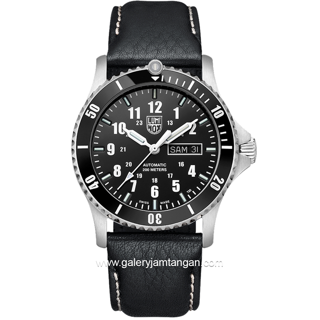 LUMINOX 0921 Automatic Sport Timer, Sport Watch Leather Strap