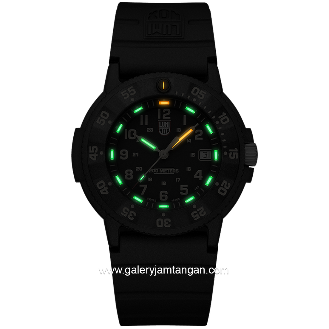 LUMINOX 3001.EVO.OR Original Navy SEAL, Dive Watch Rubber Strap