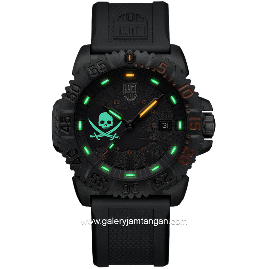 LUMINOX Navy Seal XS.3051.PIR.LE Limited Edition Pirate Rubber Strap