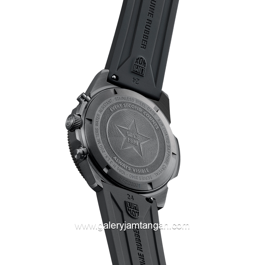 LUMINOX 3141 . B O Pacific Diver Chronograph, Dive Watch Rubber Strap