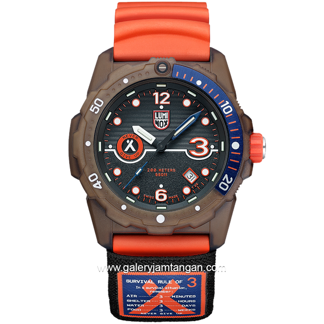 LUMINOX XS.3729.ECO Bear Grylls Survival ECO Rubber Swiss Made