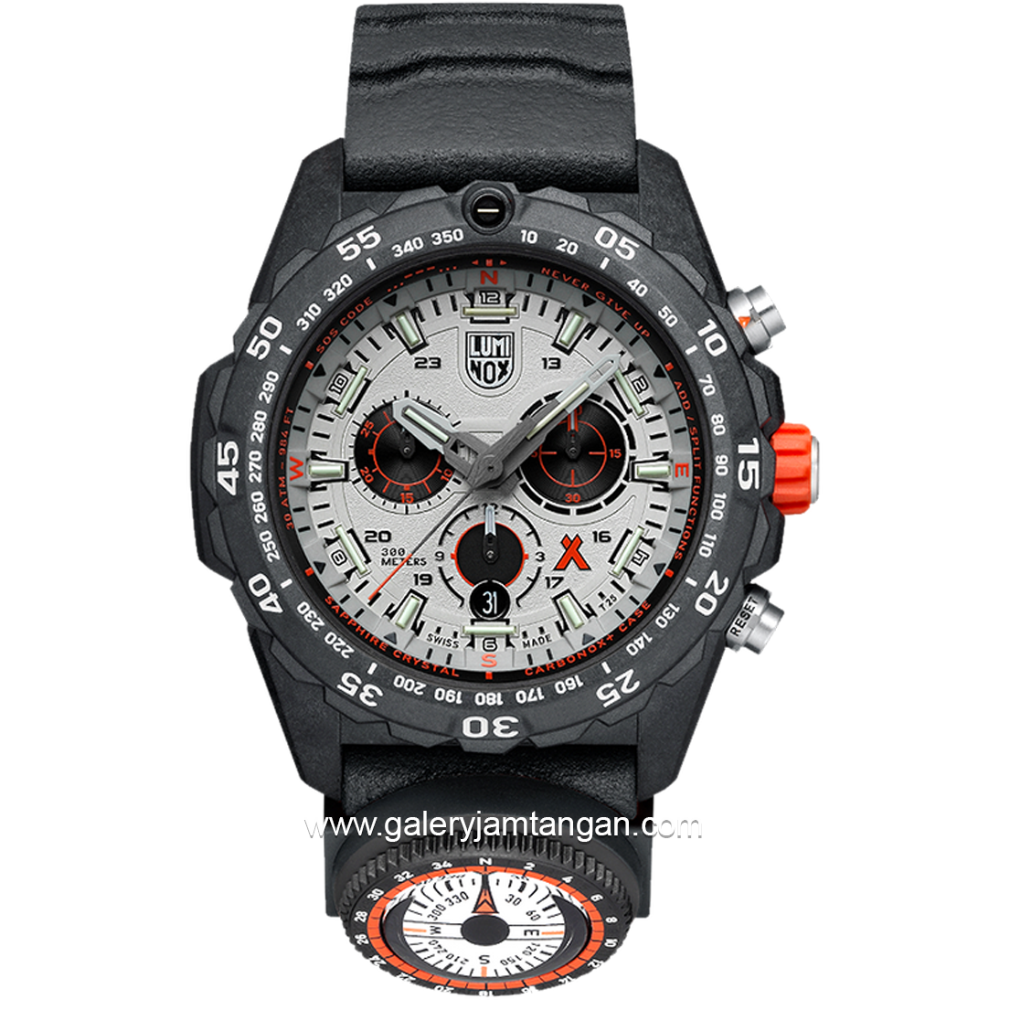 LUMINOX 3748 Bear Grylls Survival Master, Chronograph with Compass Rubber Strap
