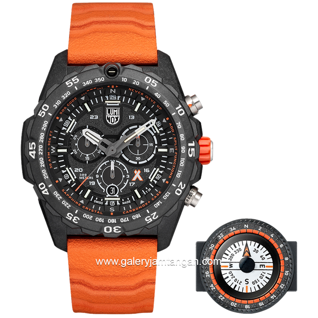 LUMINOX 3749 Bear Grylls Survival, Outdoor Explorer Watch Rubber Strap