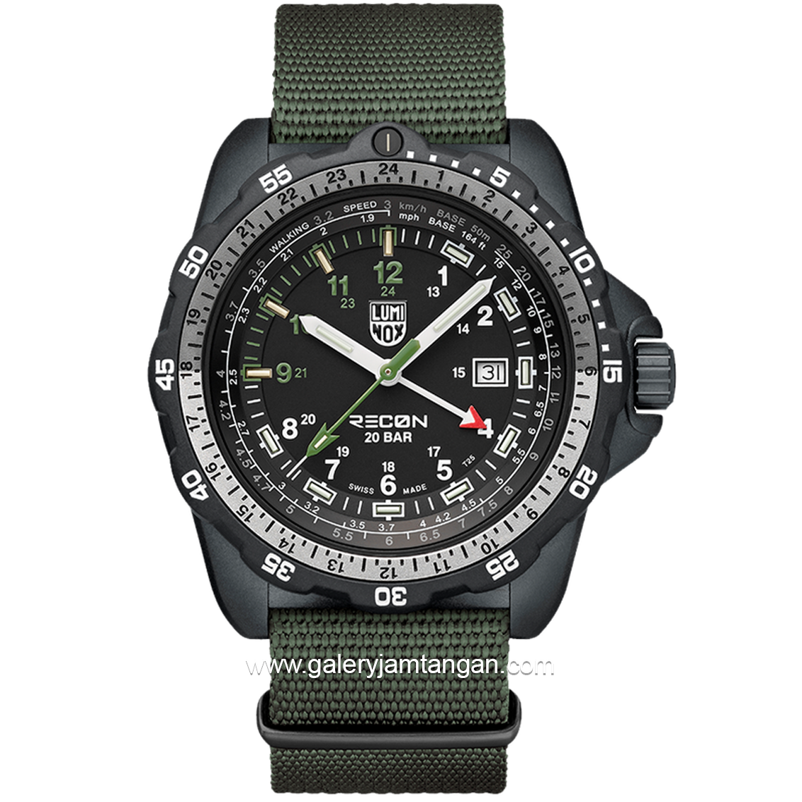 LUMINOX 8837.SET RECON Nav Spec, Outdoor Explorer Watch Rubber Strap