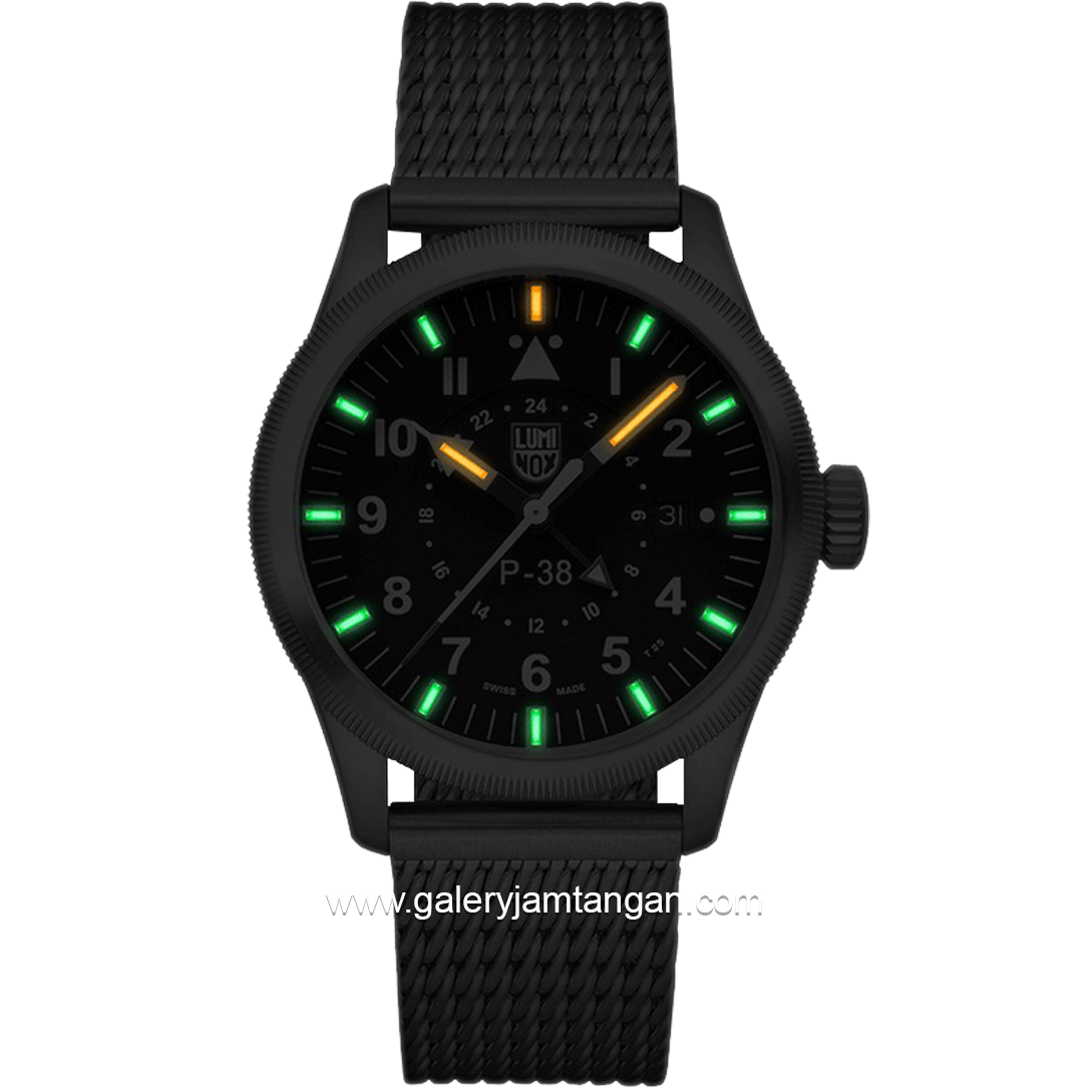 LUMINOX 9522 Air Pilot P-38 LIGHTNING, Pilot Watch Stainless Steel